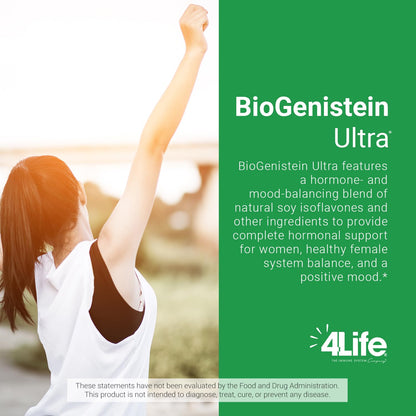 4Life BioGenistein Ultra: Hormonal Support with Soy Isoflavones & Black Cohosh – 60 Veggie Capsules