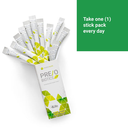 4Life Pre/o Biotics - Prebiotic & Probiotic Blend for Gut & Immune Support - 15 Packets