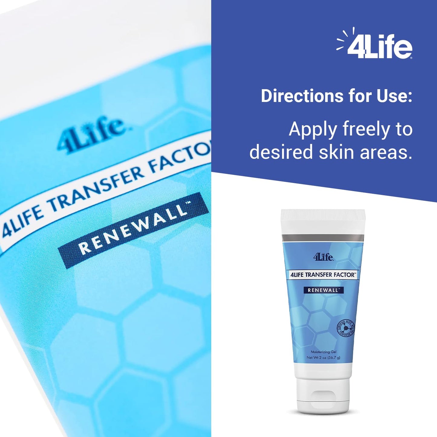 4Life Transfer Factor RenewAll Gel - Topical Skincare 2oz