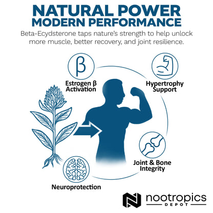 Nootropics Depot Beta Ecdysterone 50% Tablets (500mg) – Cyanotis Arachnoidea Extract, 30 Count