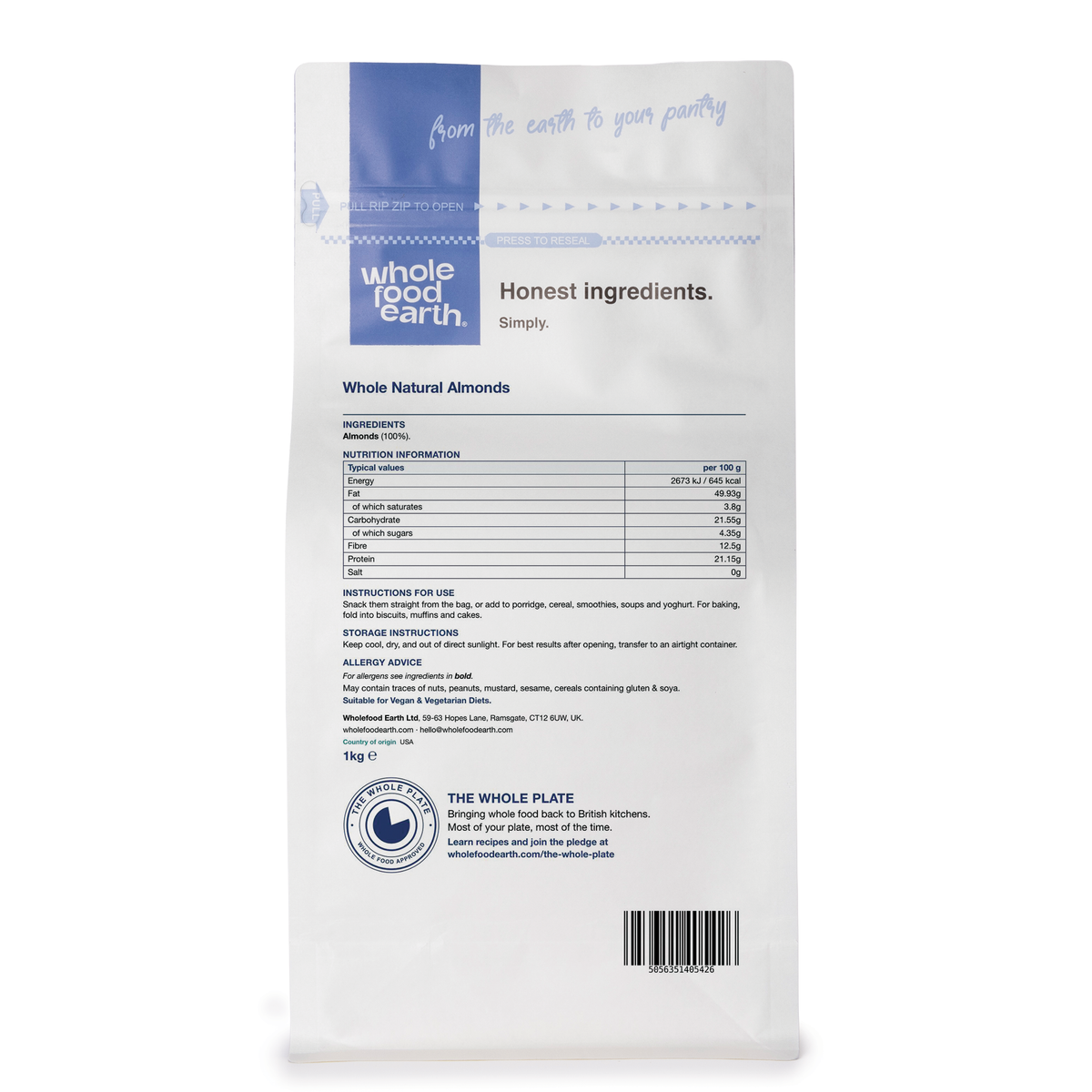 Whole Natural Almonds