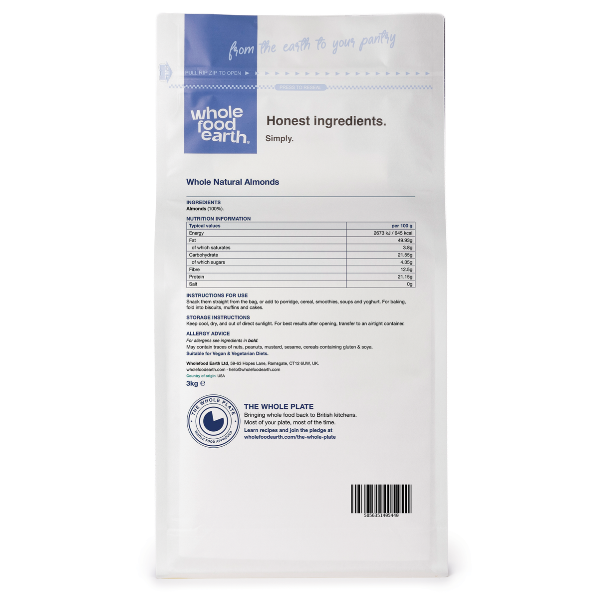 Whole Natural Almonds