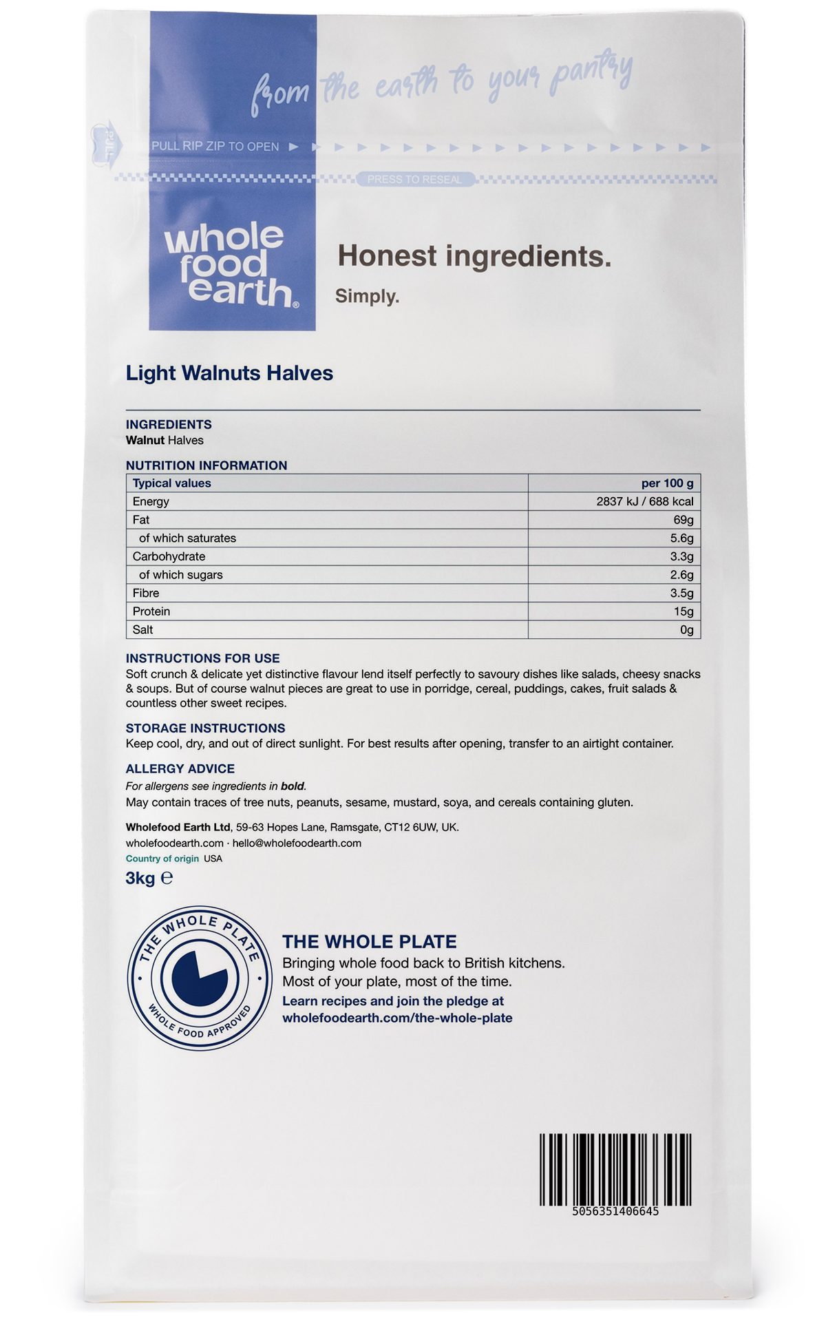 Light Walnuts - 80% Halves