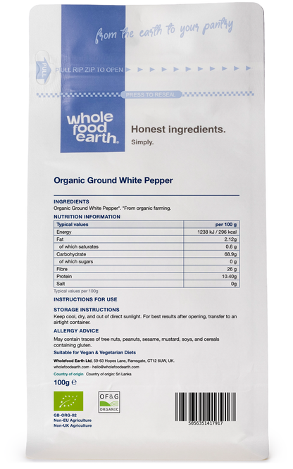 Organic Ground White Pepper