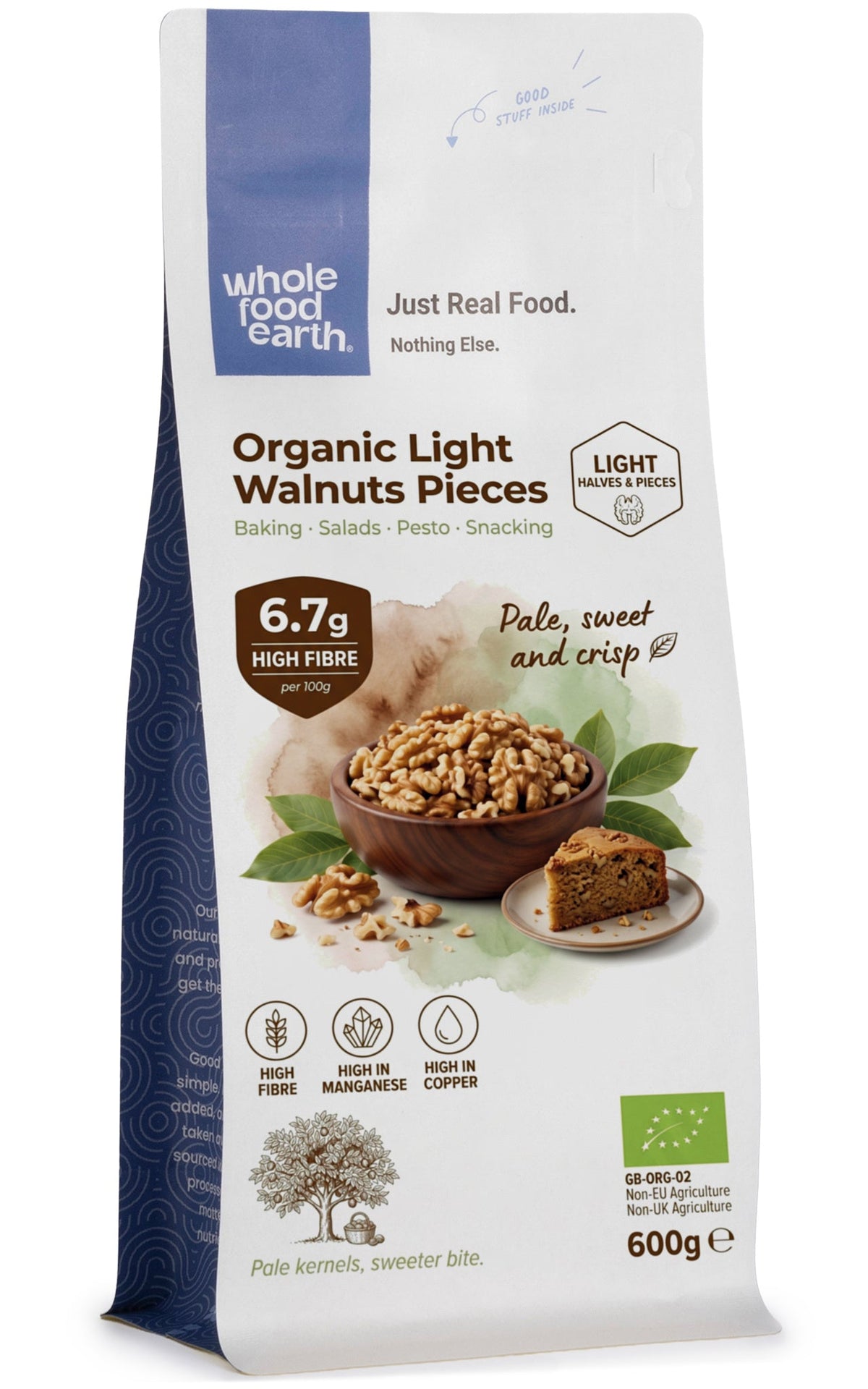 Organic Light Walnuts Pieces