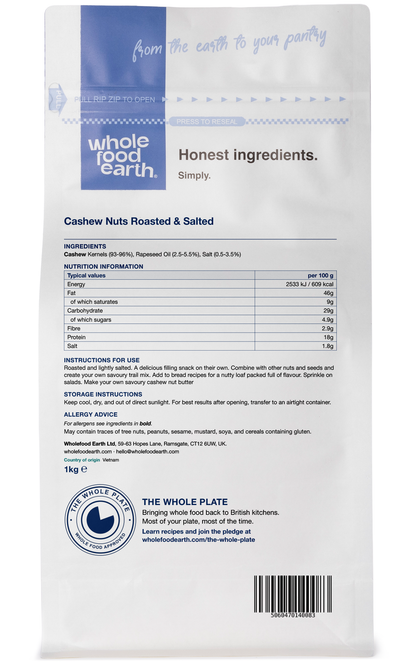 Cashew Nuts, Roasted & Salted