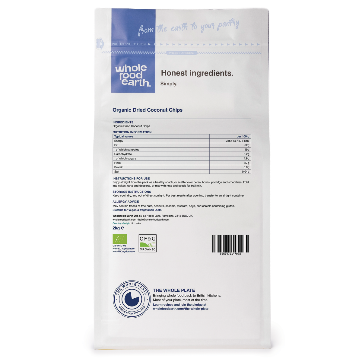 Organic Dried Coconut Chips