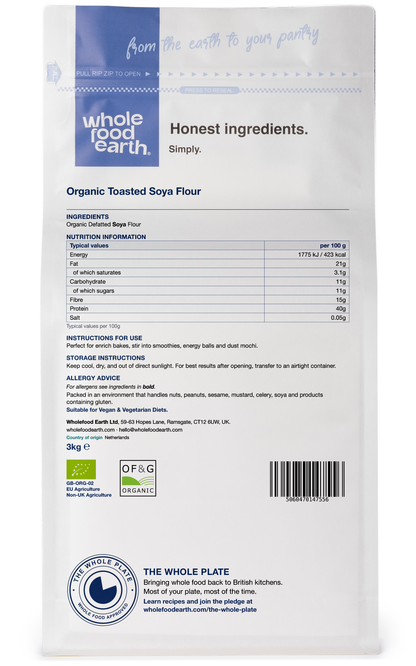 Organic Toasted Soya Flour