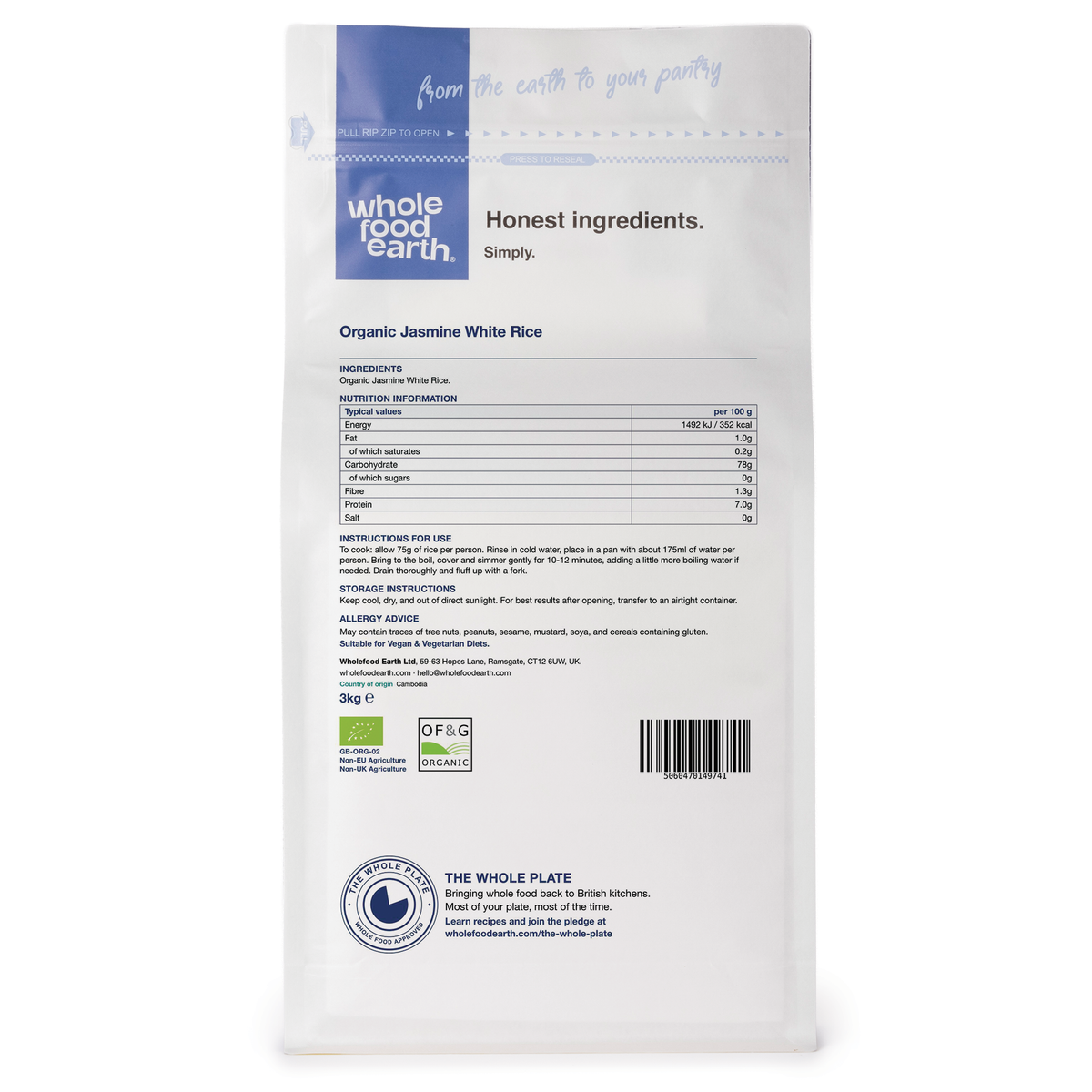Organic Jasmine White Rice