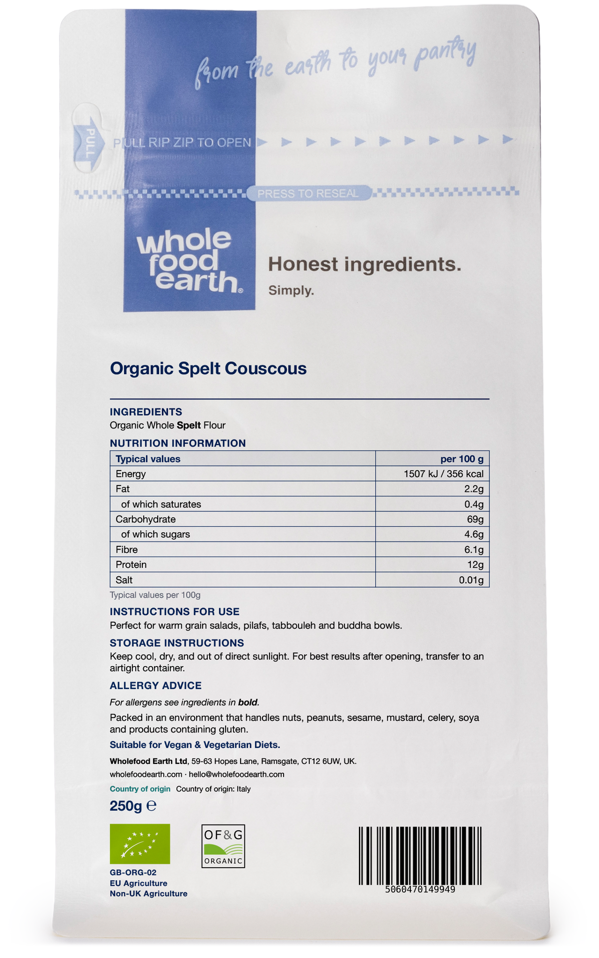 Organic Couscous Spelt