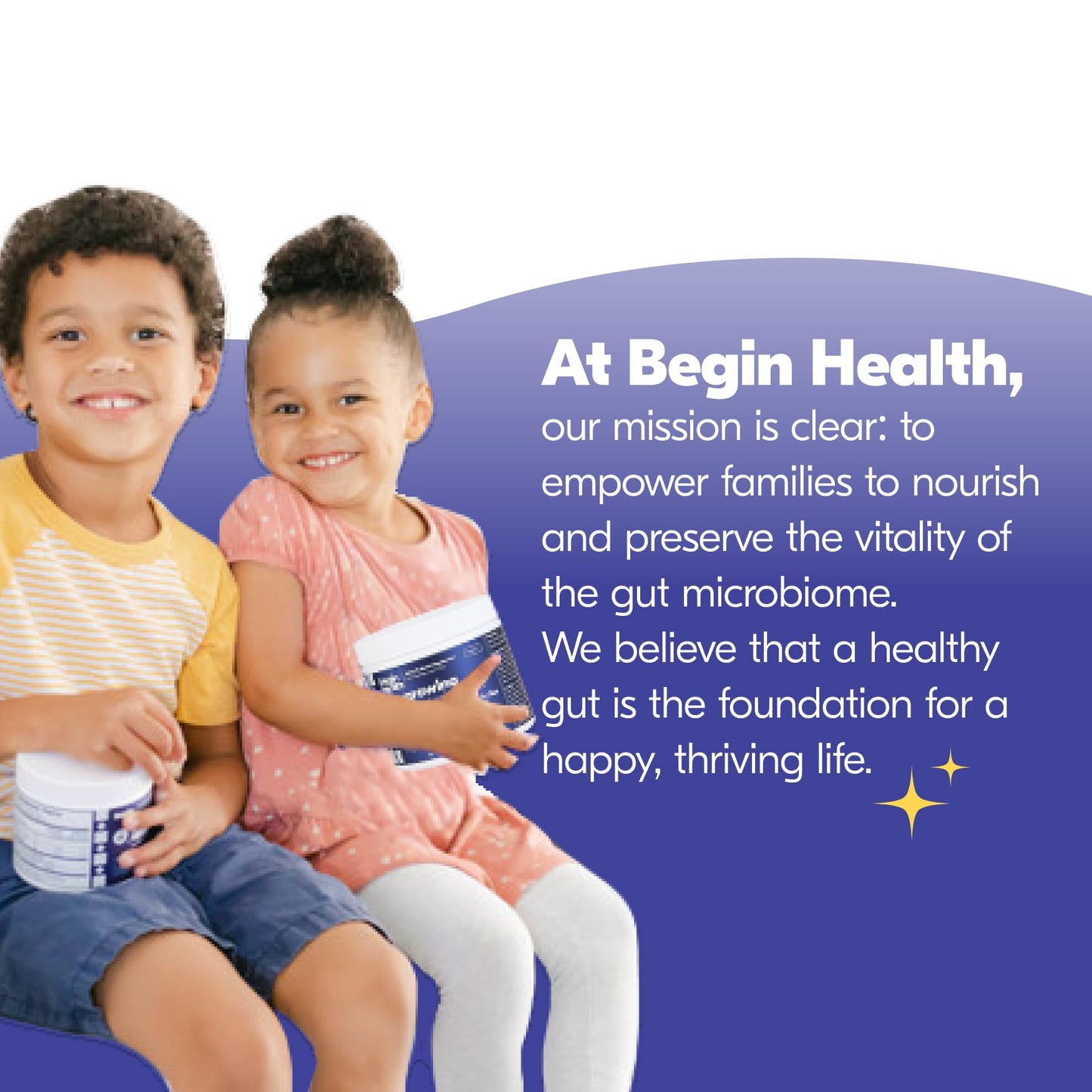 Begin Health Growing Up Prebiotics for Kids — 56-Pack, Unflavored Powder for Digestive Support