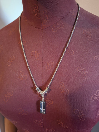 Satanic necklace "Hail Satan with inverted crosses" :goth witchy killstar occult ritual jewelry