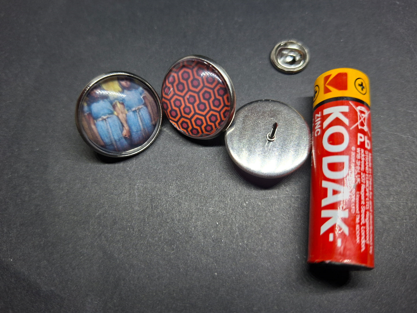 Set of 3 Snap Back Pin Badges "The Shinning" inspired