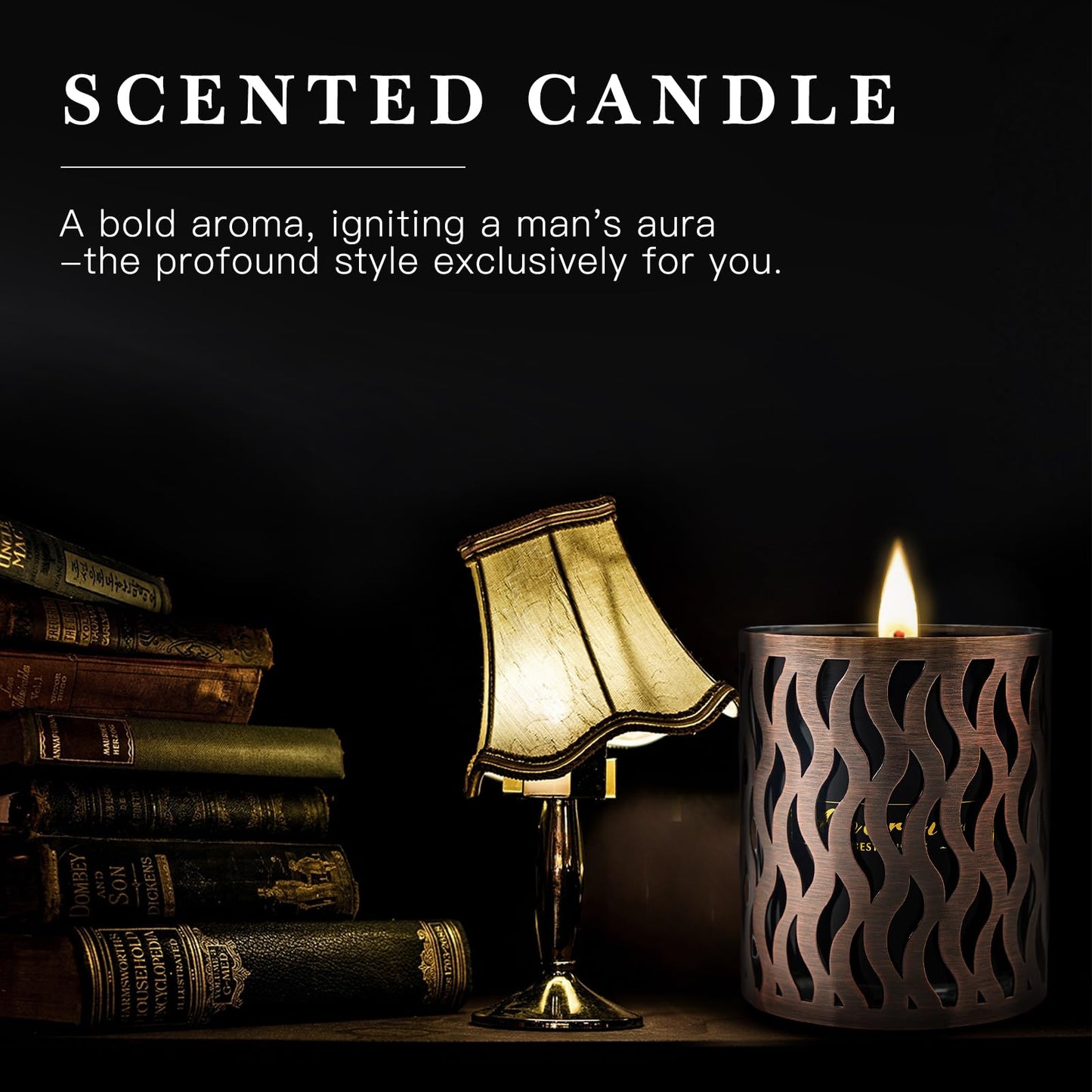 6 Pack Scented Candles Set for Men - Gift Box, 120 Hour Soy Wax Aromatherapy