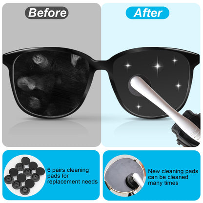 Eyeglass Cleaner Replacement Pads – 12 Pcs for Peeps CarbonKlean Eyewear Cleaning Kit (6 Pairs)