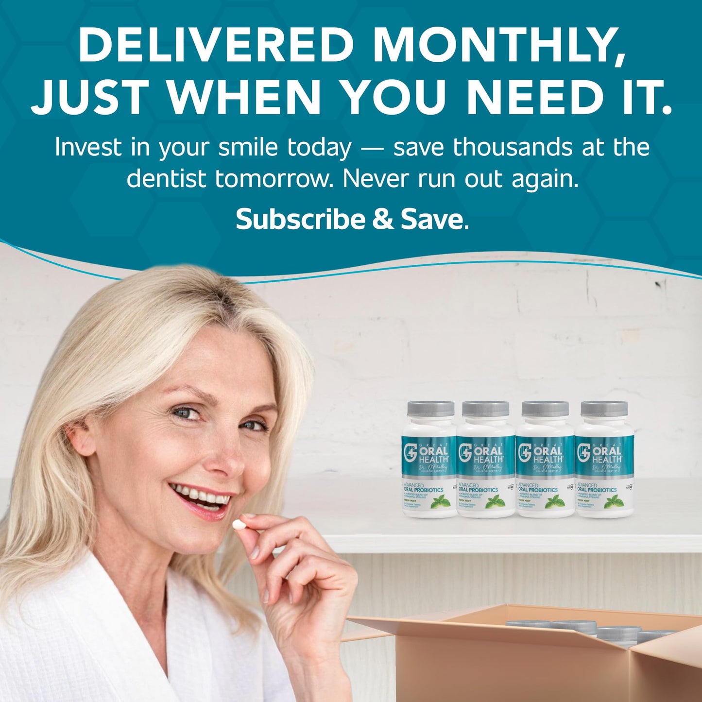 Oral Probiotics for Bad Breath - Dentist Formulated (BLIS K12 M18)