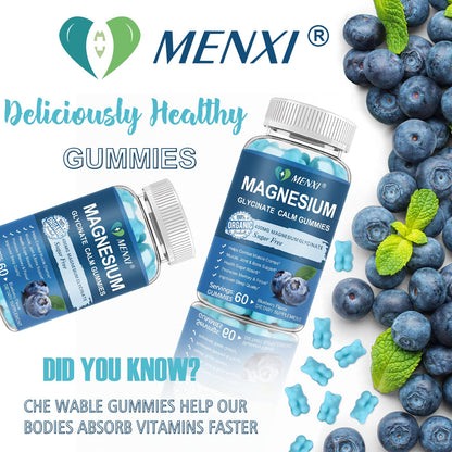Magnesium Gummies 600mg per Serving | Glycinate 400mg + Malate 200mg