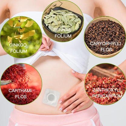 60pcs Natural Herbal Belly Button Patch with Magnet – Mugwort Navel Patch for Home Use