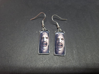 Earrings ,The Conjuring inspired "Nun" round or rectangle