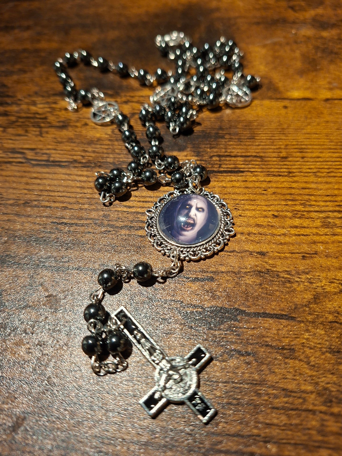 Black Hammarite rosary ,The Conjuring inspired "Nun"