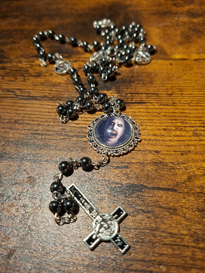 Black Hammarite rosary ,The Conjuring inspired "Nun"