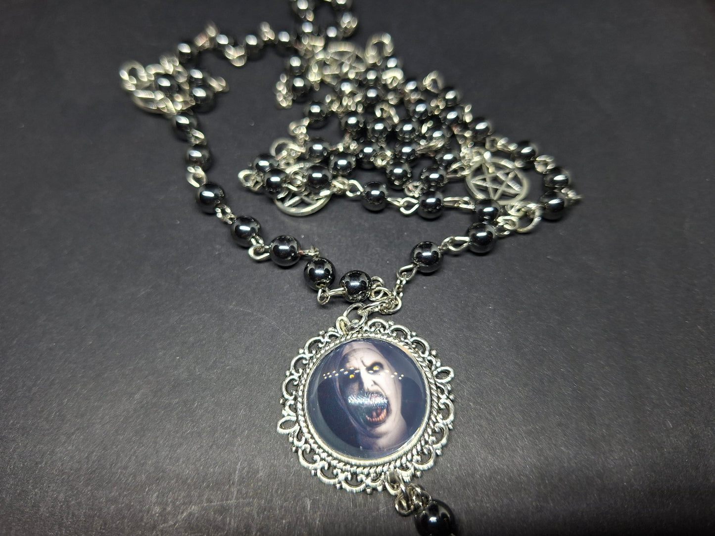 Black Hammarite rosary ,The Conjuring inspired "Nun"