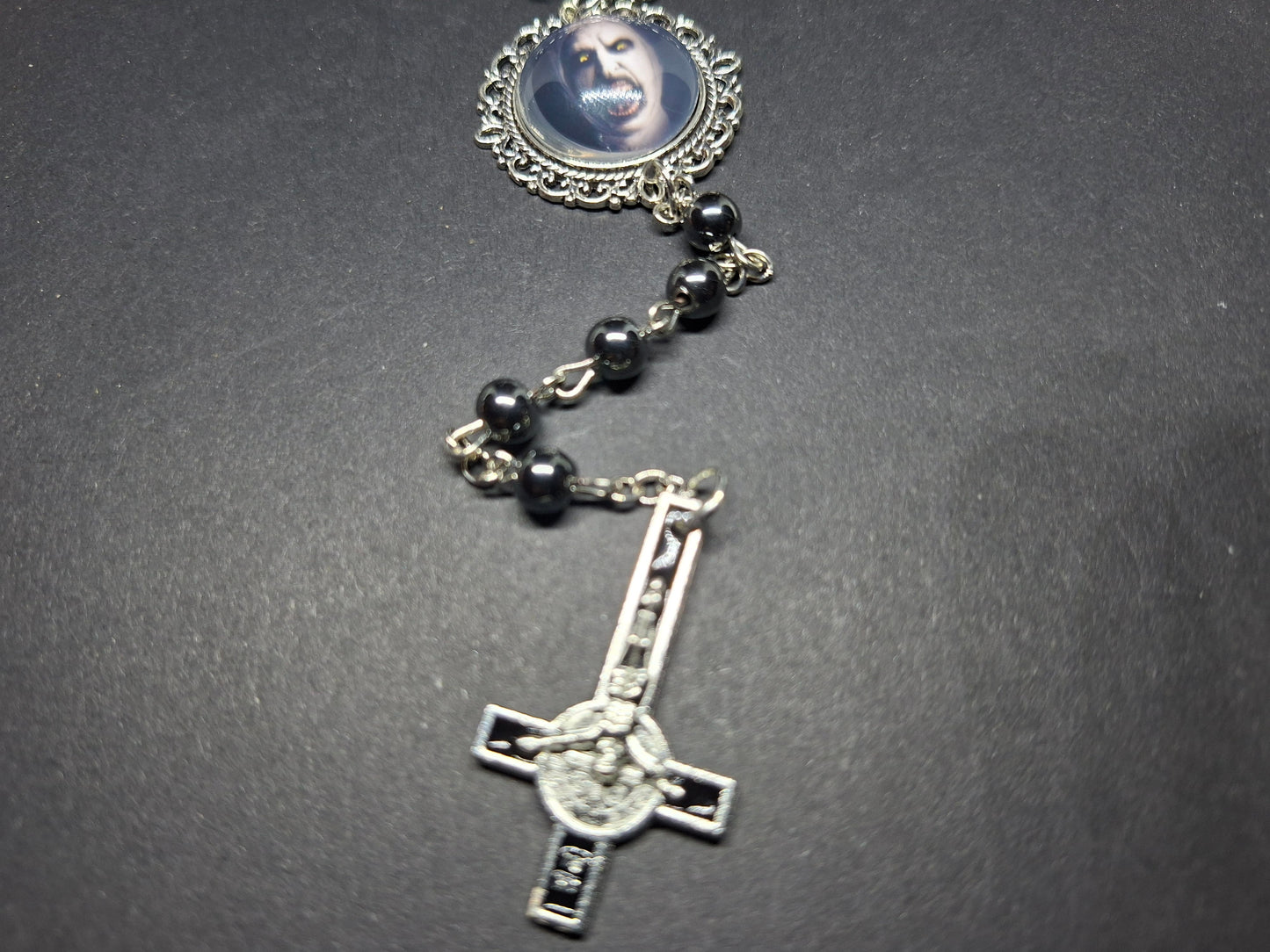 Black Hammarite rosary ,The Conjuring inspired "Nun"