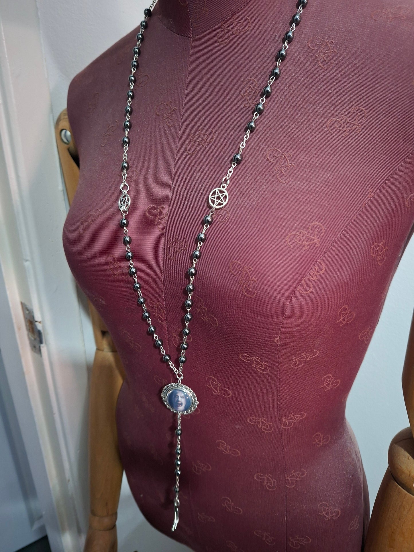 Black Hammarite rosary ,The Conjuring inspired "Nun"