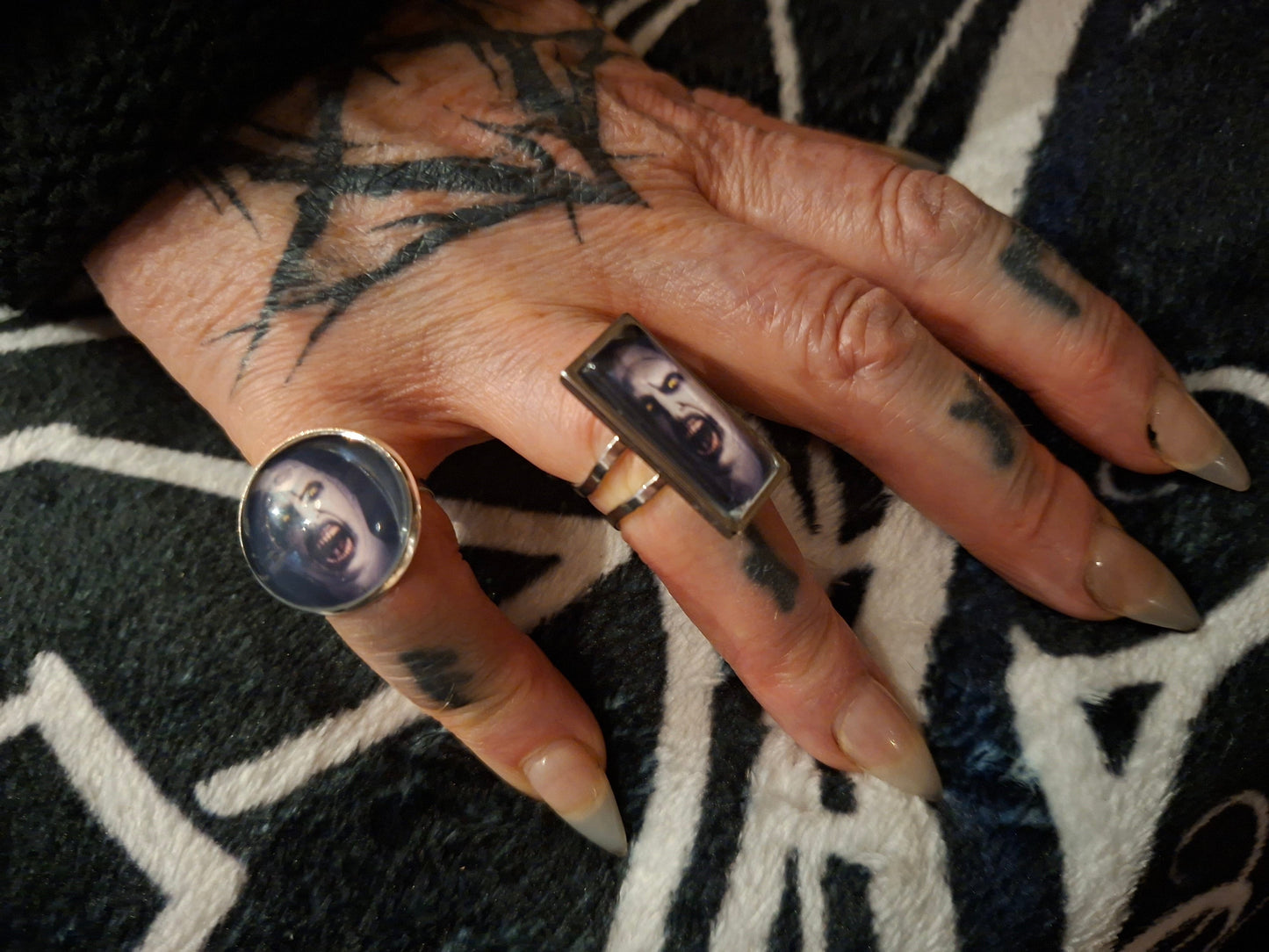 Adjustable Rings, The Conjuring inspired "Nun" round or rectangle