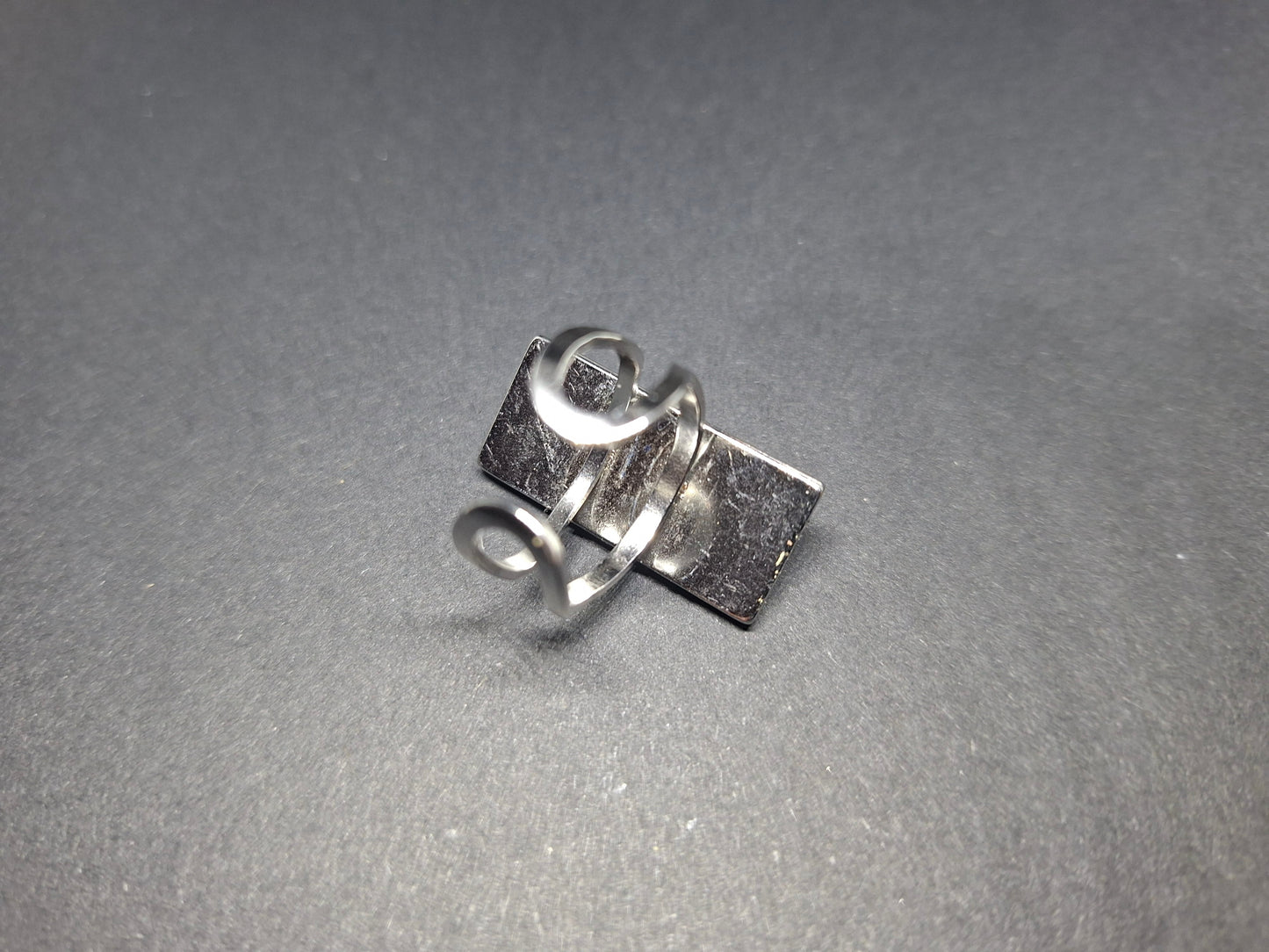 Rectangle adjustable Rings,Anton LaVey : Satanic occult goth witchy ritual jewelry