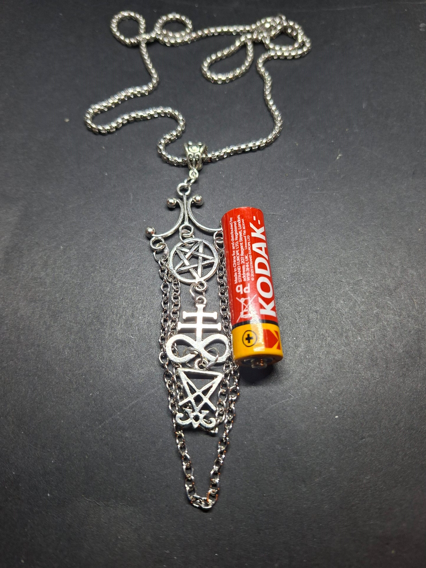 Goth Gothic Witchy witch witchcraft killstar Occult satanic "Satanic Trinity" chandelier necklace