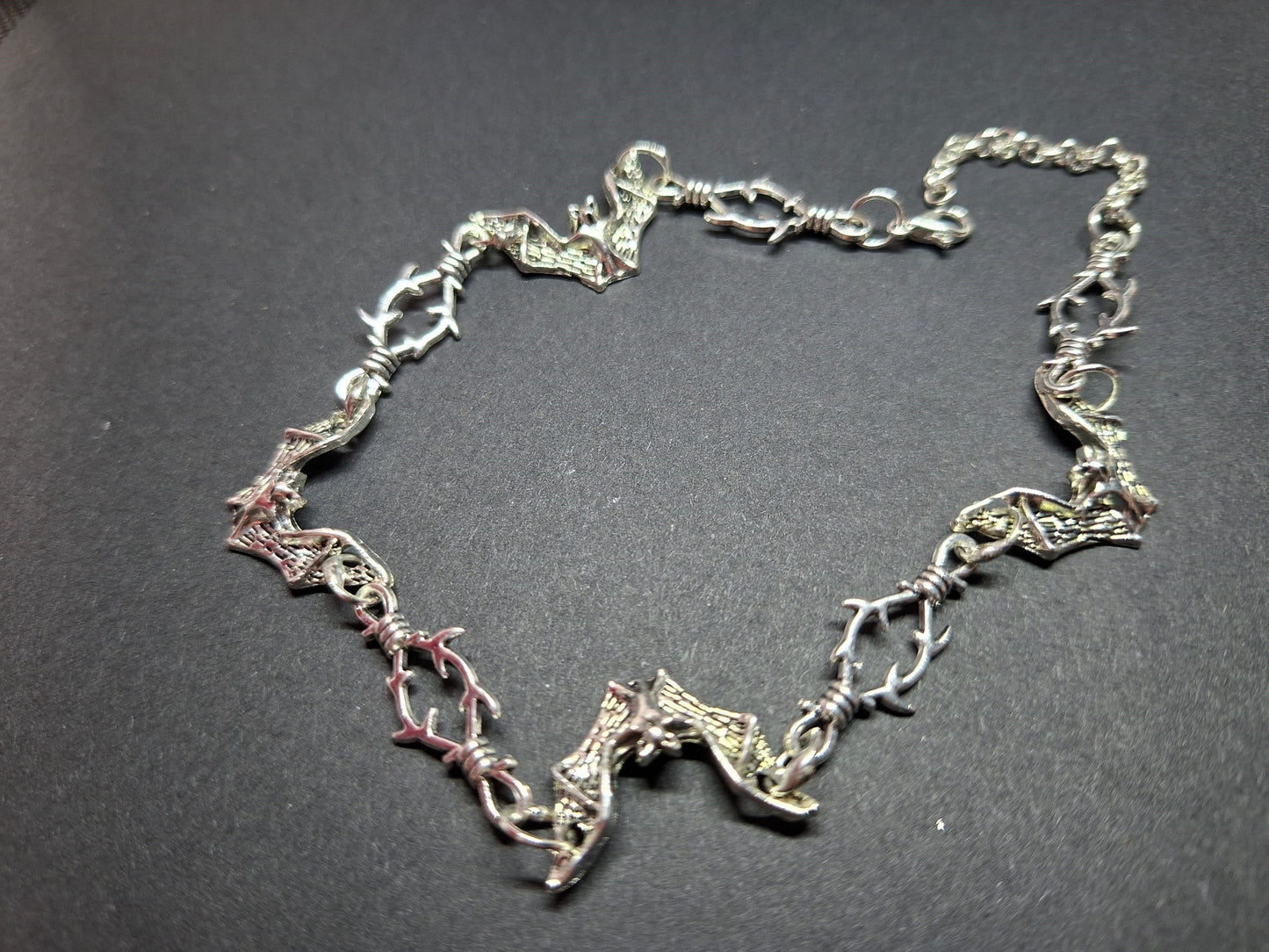 Bracelet, Bat and thorn detail LARP cosplay Vampire Jewelry :goth gothic witchy