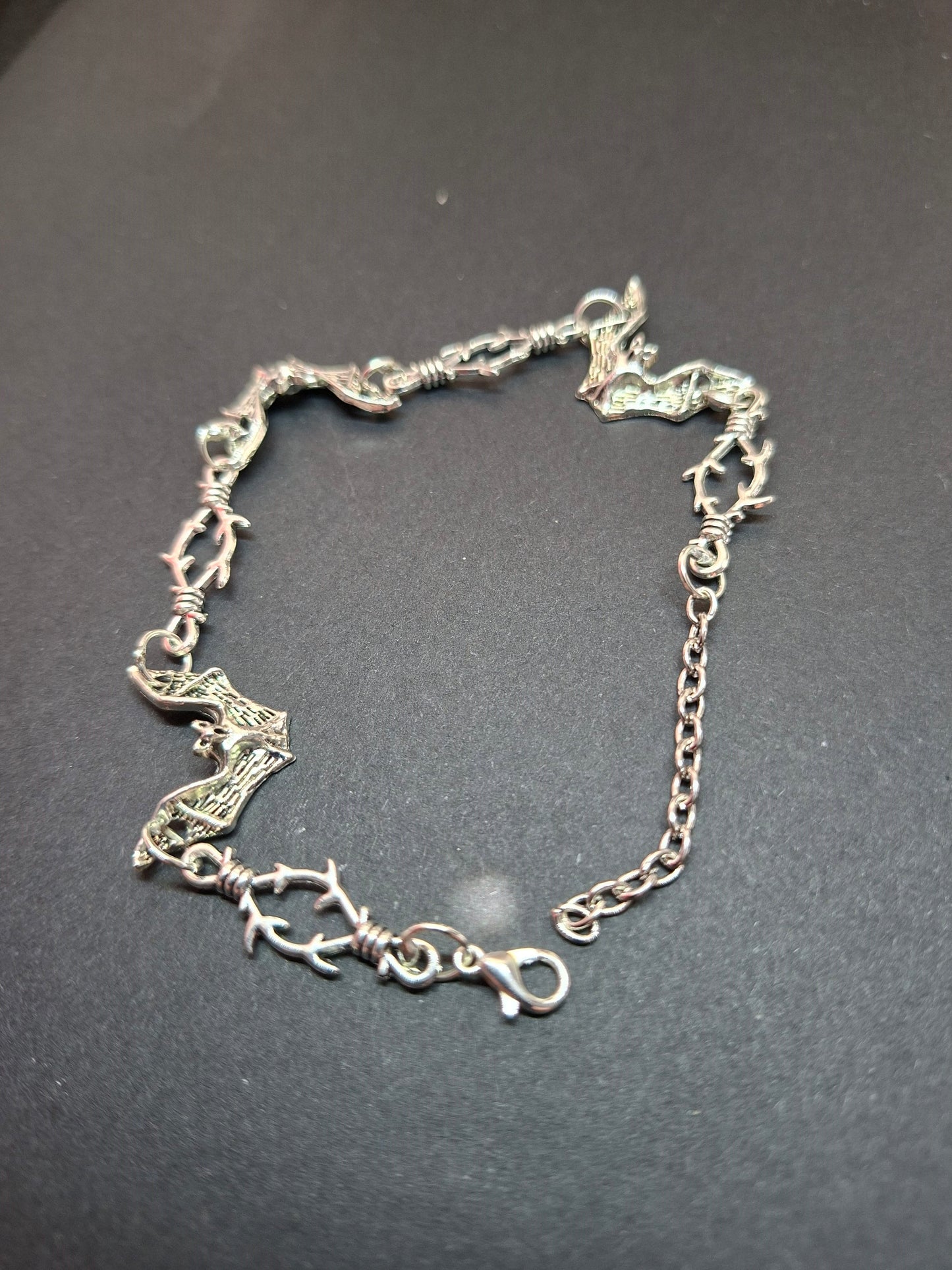 Bracelet, Bat and thorn detail LARP cosplay Vampire Jewelry :goth gothic witchy