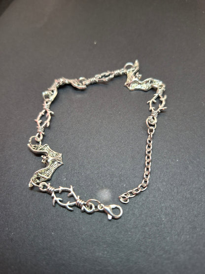 Bracelet, Bat and thorn detail LARP cosplay Vampire Jewelry :goth gothic witchy