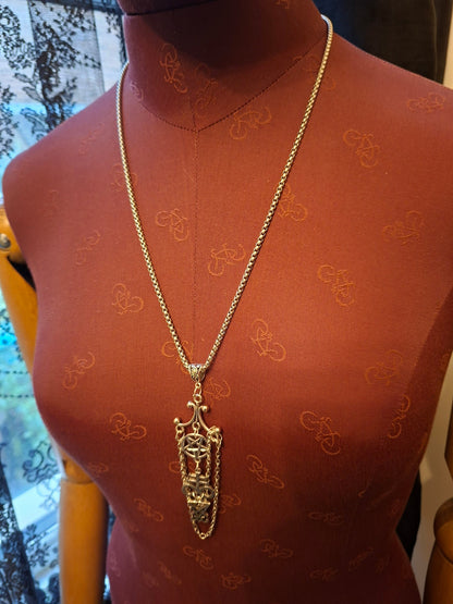 Goth Gothic Witchy witch witchcraft killstar Occult satanic "Satanic Trinity" chandelier necklace