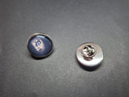 Set of 2 Pin badges inspired by  "Bride of Chucky " Chucky and tiffany