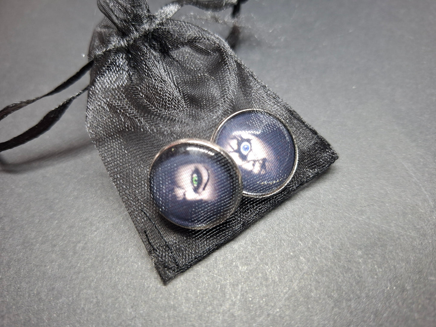 Set of 2 Pin badges inspired by  "Bride of Chucky " Chucky and tiffany
