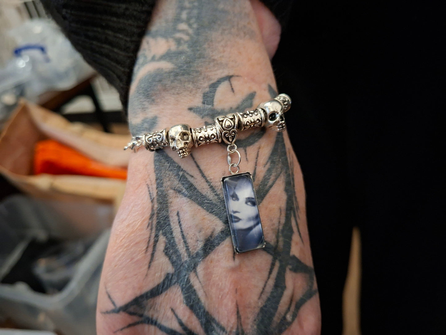 Bracelet ,Gothic Bride "Pandora style" : Goth Gothic Witchy killstar