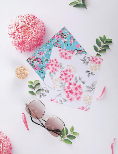 6PCS Thickened Glasses Cleaning Cloths – Elegant Flower Design