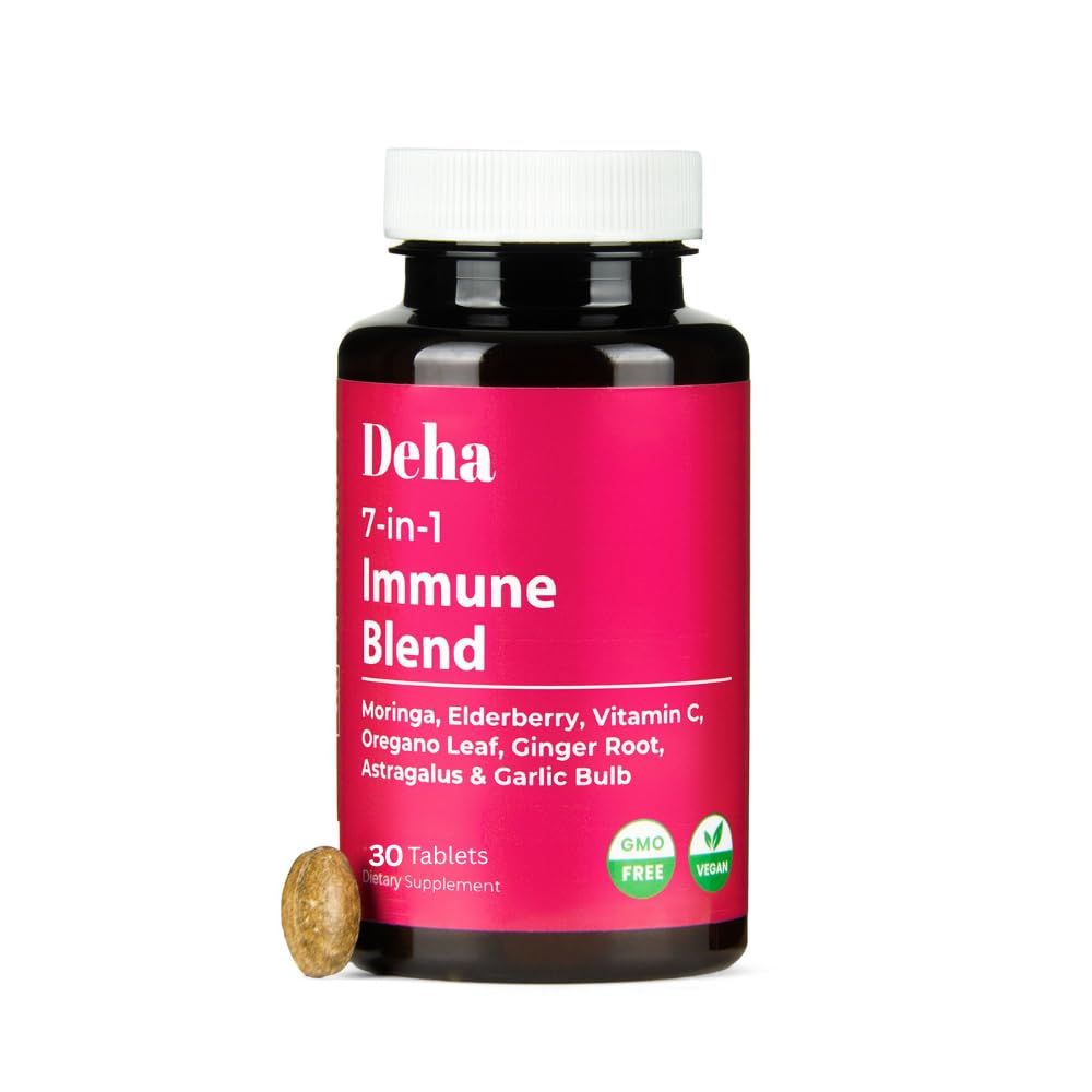 7-in-1 Immune Support Supplement – Moringa, Vitamin C, Elderberry | Vegan, Organic