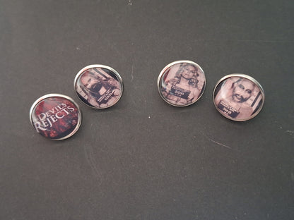 Set of 4 Snap Back Pin Badges,"The Devil's Rejects" inspired