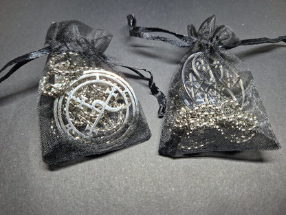 Nouveau style necklace with"Hail Lilith with sigil details :goth witchy killstar satanic