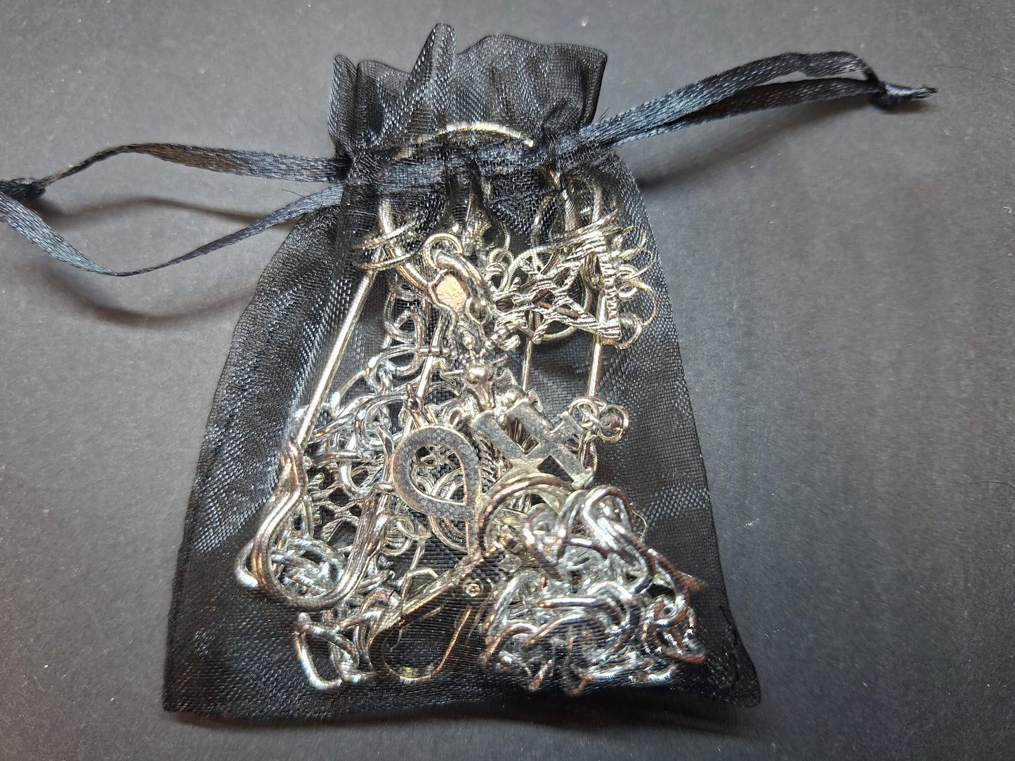 Kilt pin necklace ,Baphomet cross,satanic trinity :Gothic witchy satanic aesthetic