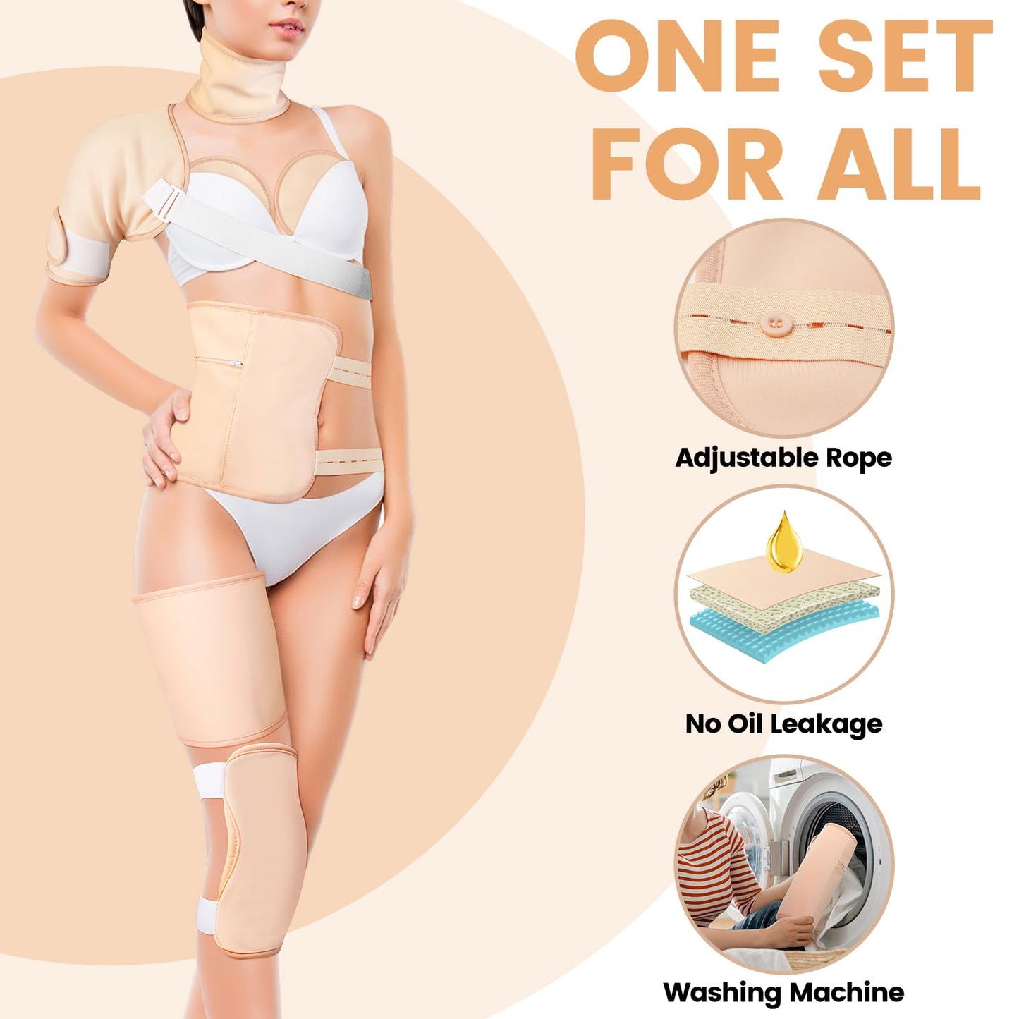 7Pack Castor Oil Pack Wraps – Organic, Reusable, Machine Washable Stomach & Body Kit
