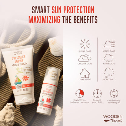 Organic Sunscreen Lotion Baby & Family 50 SPF - 150ml