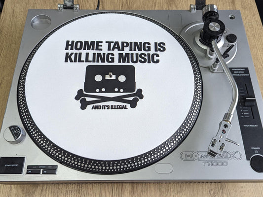 Piracy is Killing Music Slipmat - Handmade Felt DJ Turntable Mat
