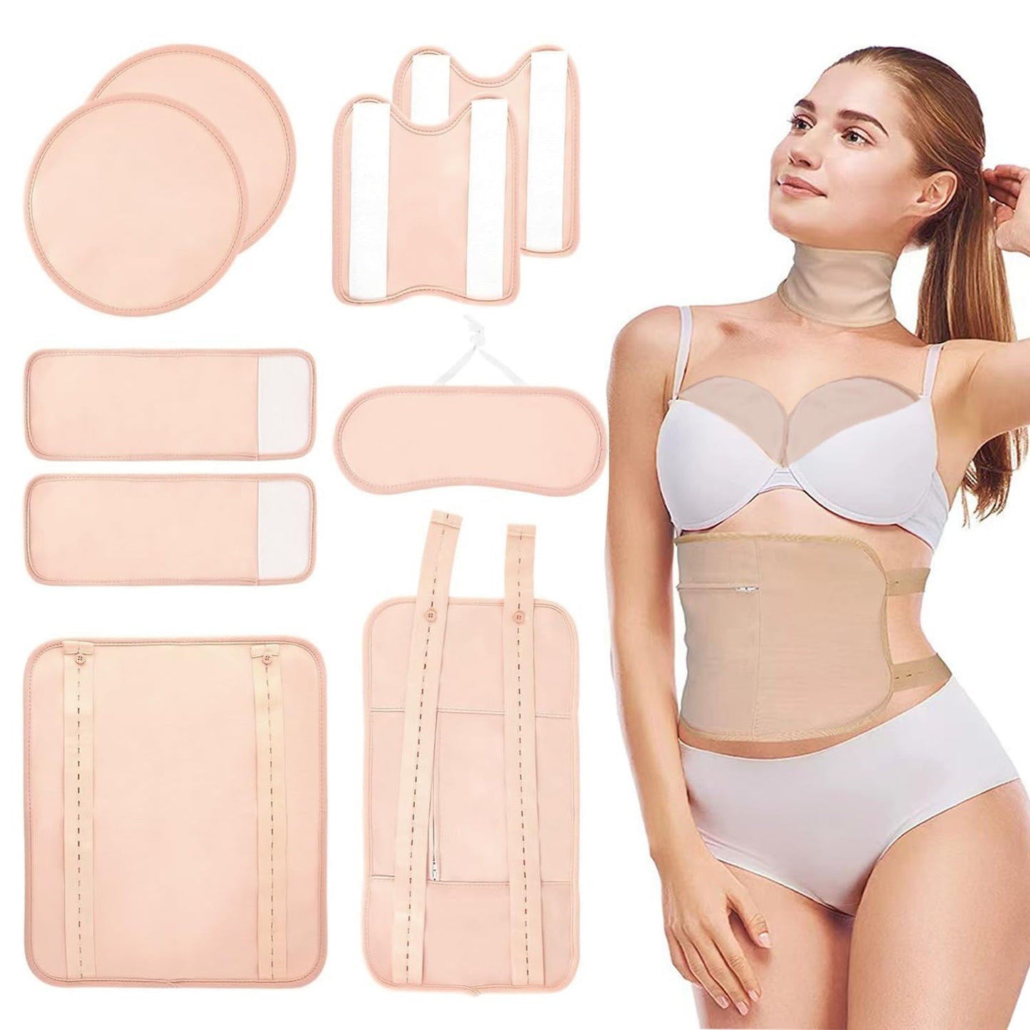 9-Piece Organic Cotton Body Wrap Kit | Castor Oil Compatible Thermal Packs for Full-Body Relief