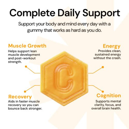 Create Creatine Monohydrate Gummies – 1.5g per Gummy, Vegan & Anti-Melting