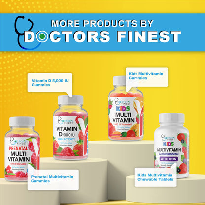 Doctors Finest Vitamin C Gummies for Kids – Vegan, GMO Free & Gluten Free | 250 mg Vitamin C per Serving | 90 Jellies (45 Doses)