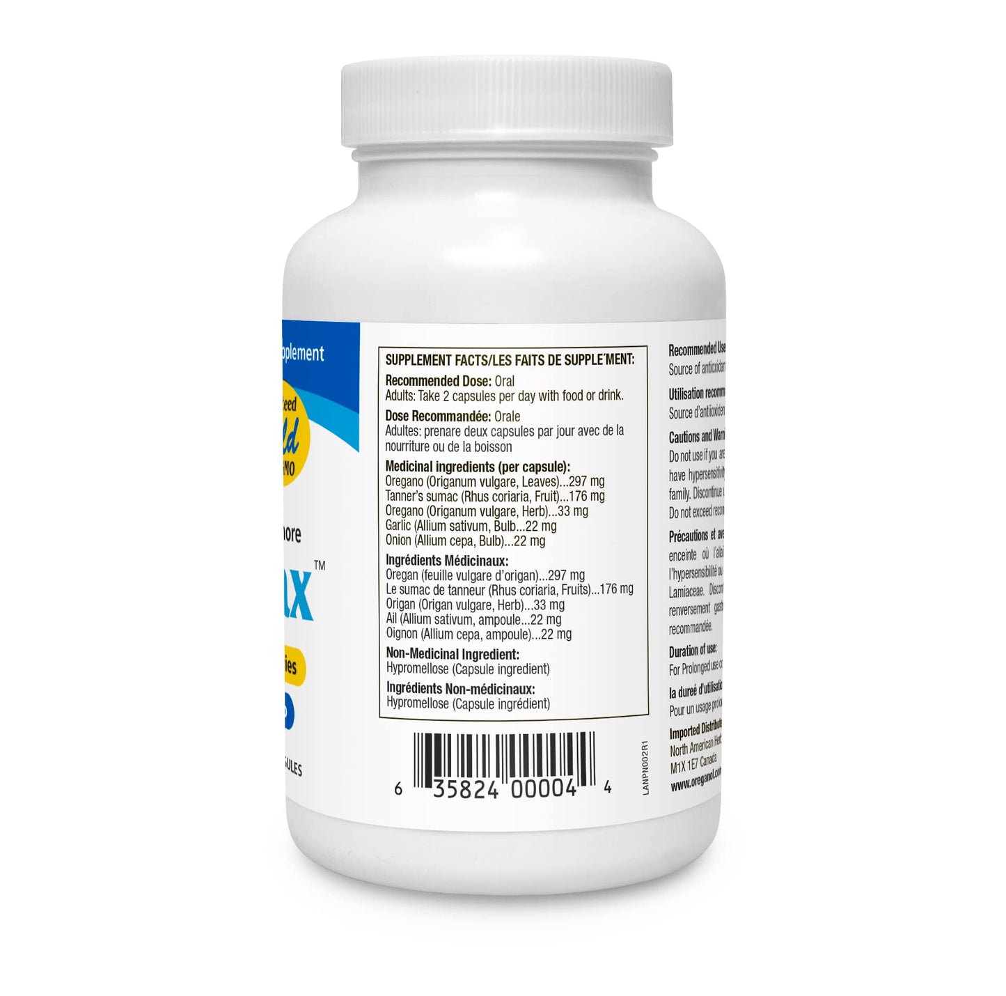OregaMax Oreganol P73 Oregano Oil - 90 Vegi Capsules | Immune & Digestive Support
